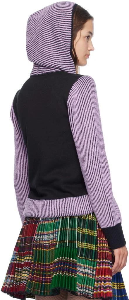 CHOPOVA LOWENA Black & Pink Knotter Zip-Up Hoodie 3
