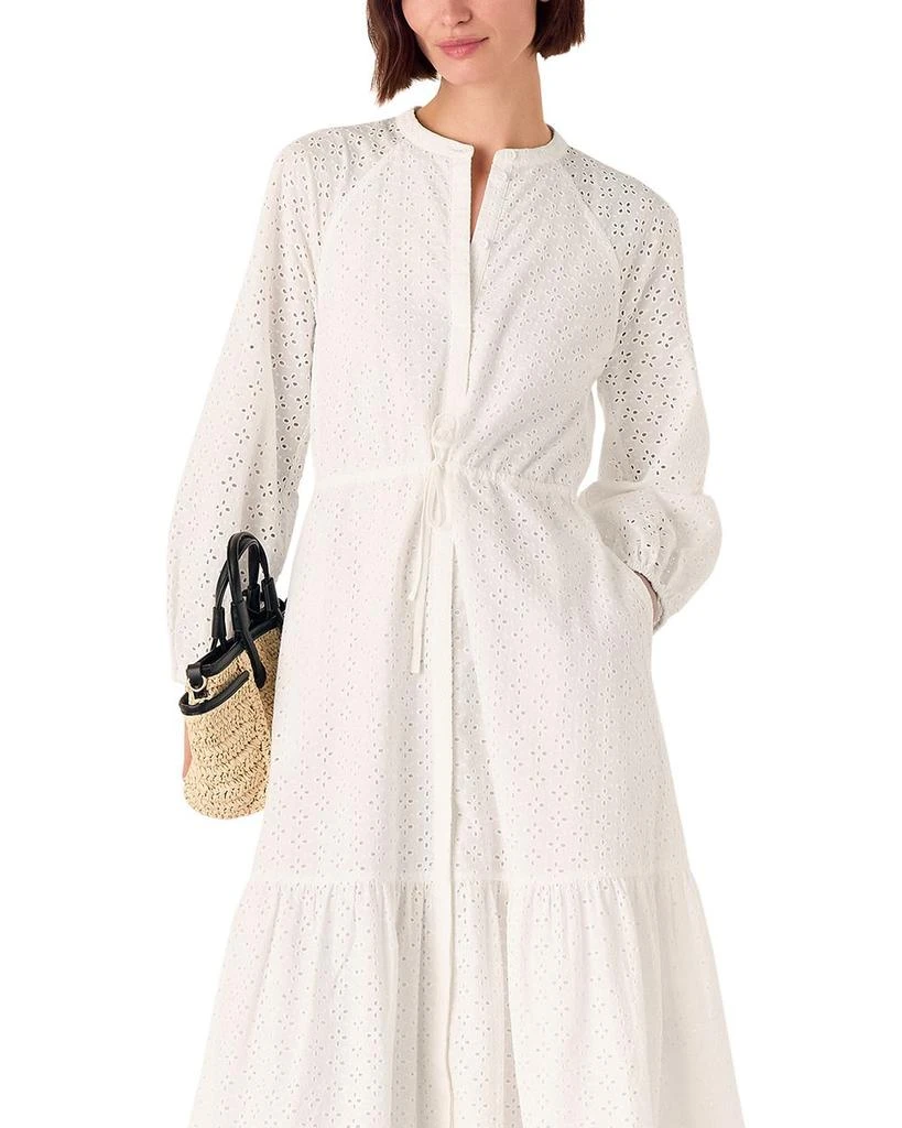 Whistles Broderie Midi Shirt Dress 2
