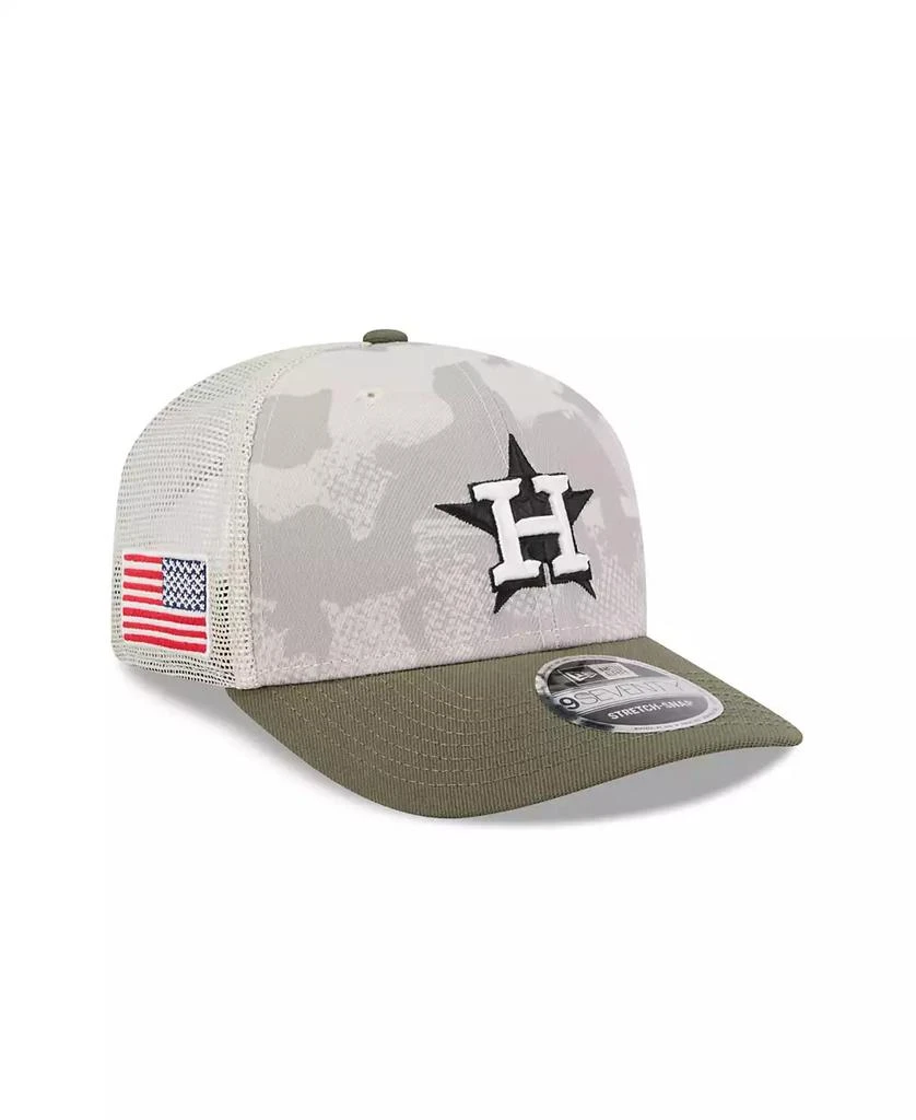 New Era Men's Light Beige/Olive Houston Astros 2025 Armed Forces Day 9SEVENTY Adjustable Hat 2