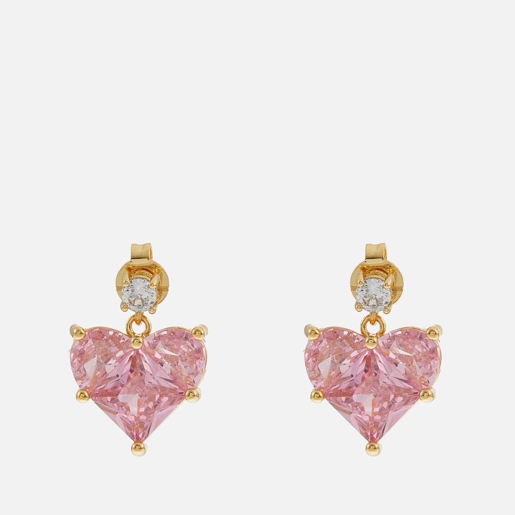 Crystal Haze Crystal Haze Baby Love Heart Gold-Plated and Crystal Earrings