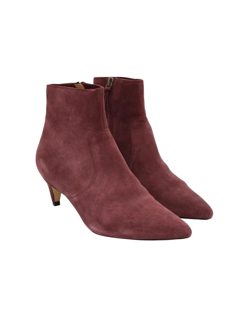 Isabel Marant Ankle Boots in Maroon Suede 2