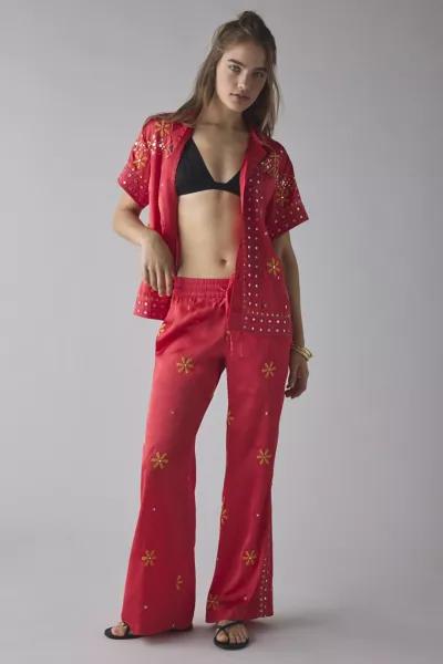 BDG BDG Nash Satin Mirror Sequin Flare Pull-On Pant