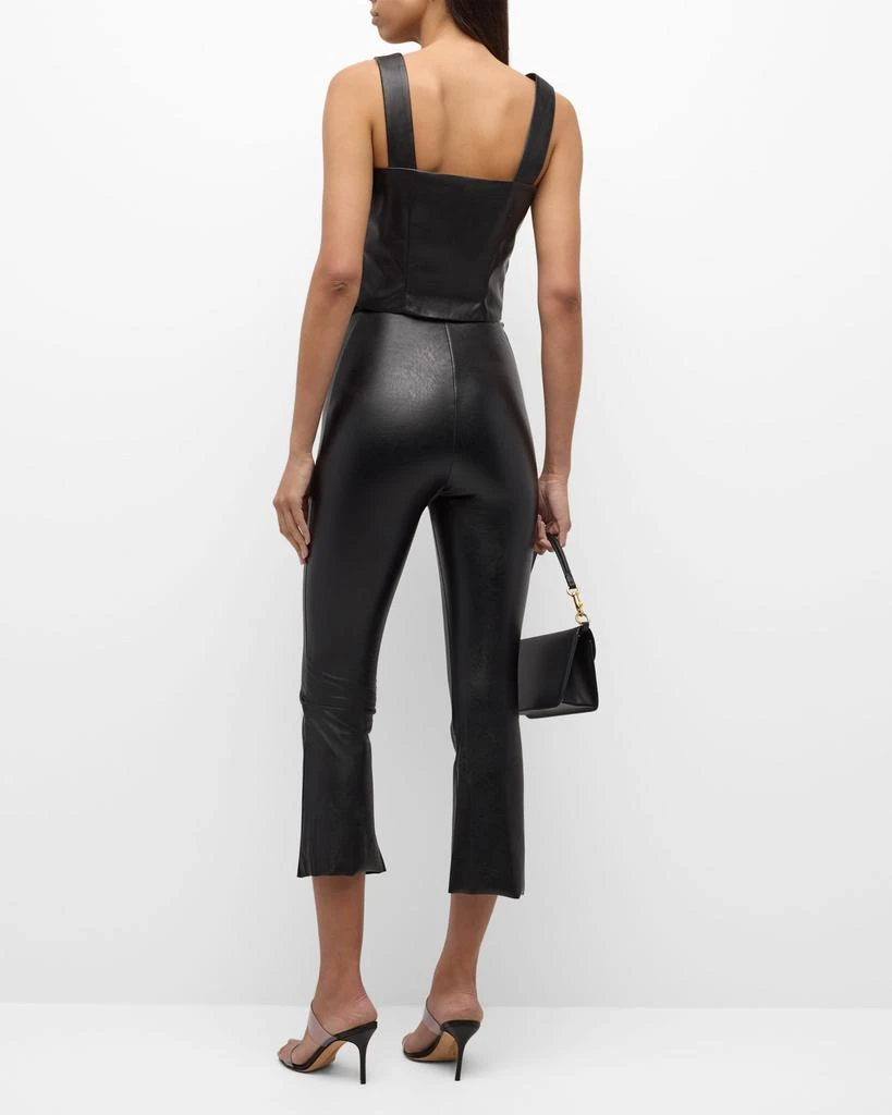 Commando Faux Leather Cropped Flare Pants 4