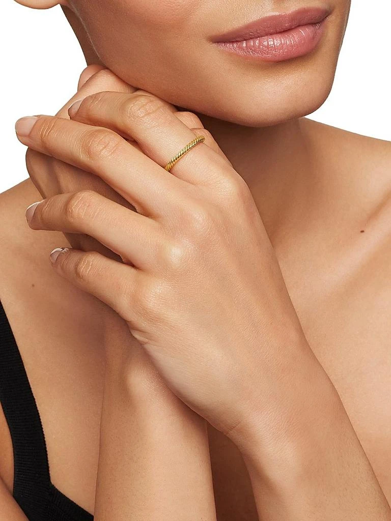David Yurman Cable Collectibles Stack Ring in 18K Yellow Gold, 2mm 2