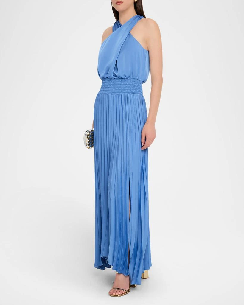 Ramy Brook Arina Pleated Halter Midi Dress - Dresses & Skirts - Free  Shipping - BeyondStyle