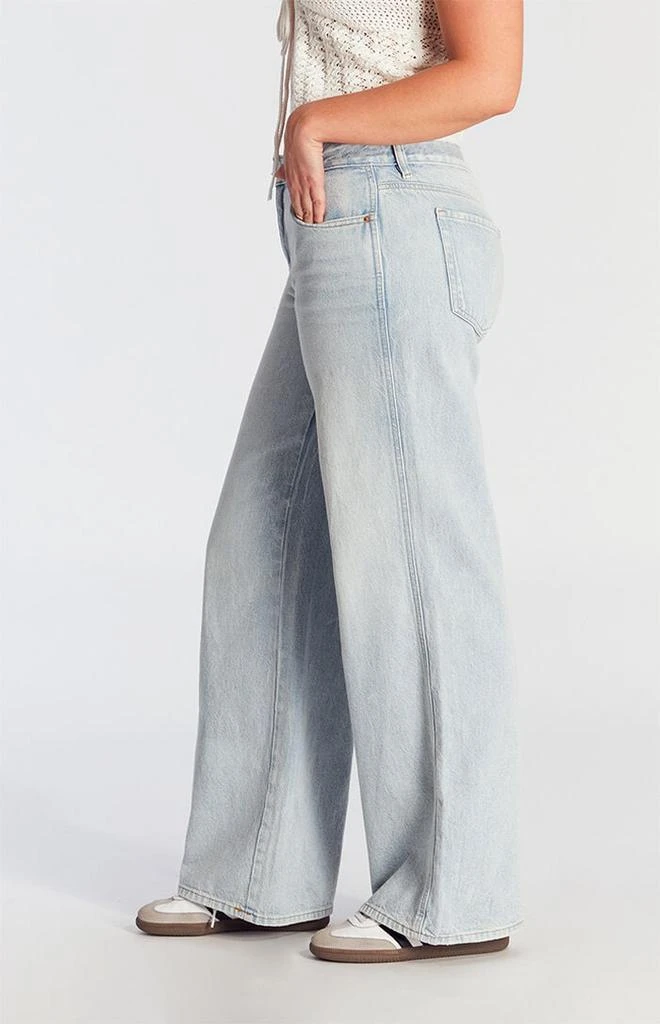 PacSun Casey Low Rise Baggy Jeans Light Indigo Wash 4