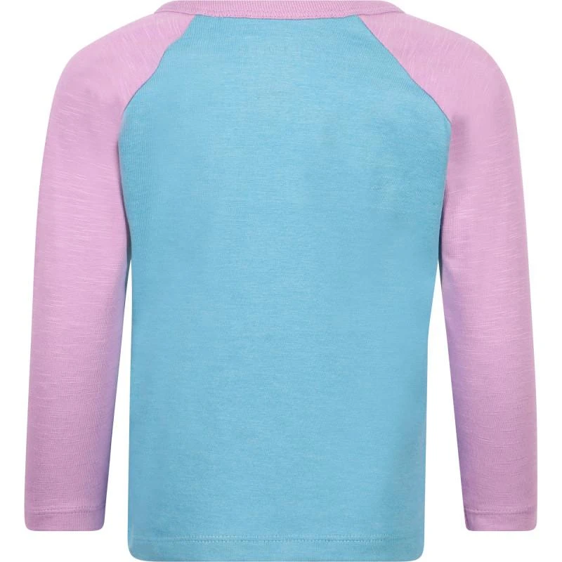 Hatley Squirrel print raglan sleeves long sleeved t shirt in blue and pink 2