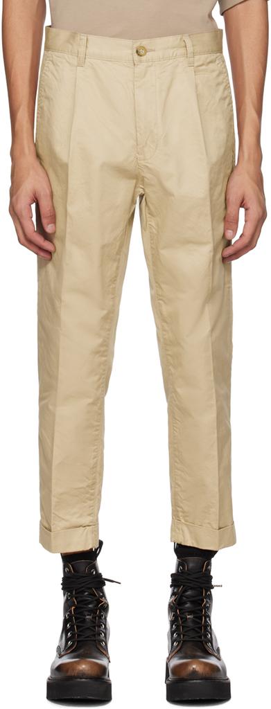 BEAMS PLUS Beige Pleated Trousers