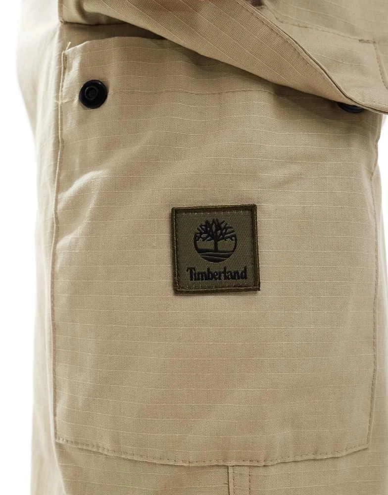 Timberland Timberland Woven badge ripstop cargo pant in lemon pepper 4