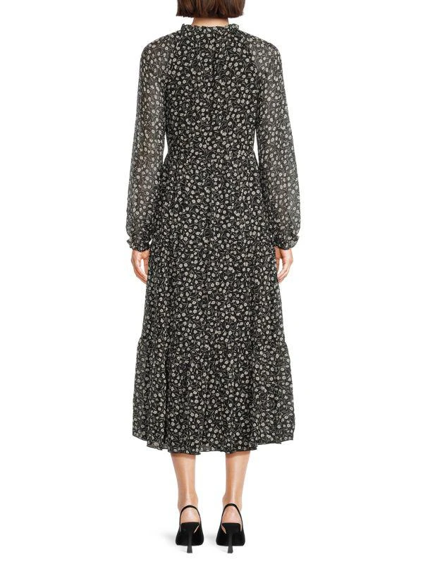 Saks Fifth Avenue Floral Print A-Line Midi Dress 2