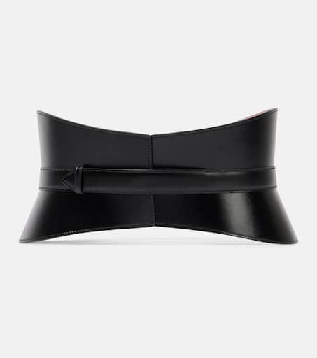 ベルト ALAIA LEATHER CORSET BELT Leather corset belt in black - Alaia | Mytheresa