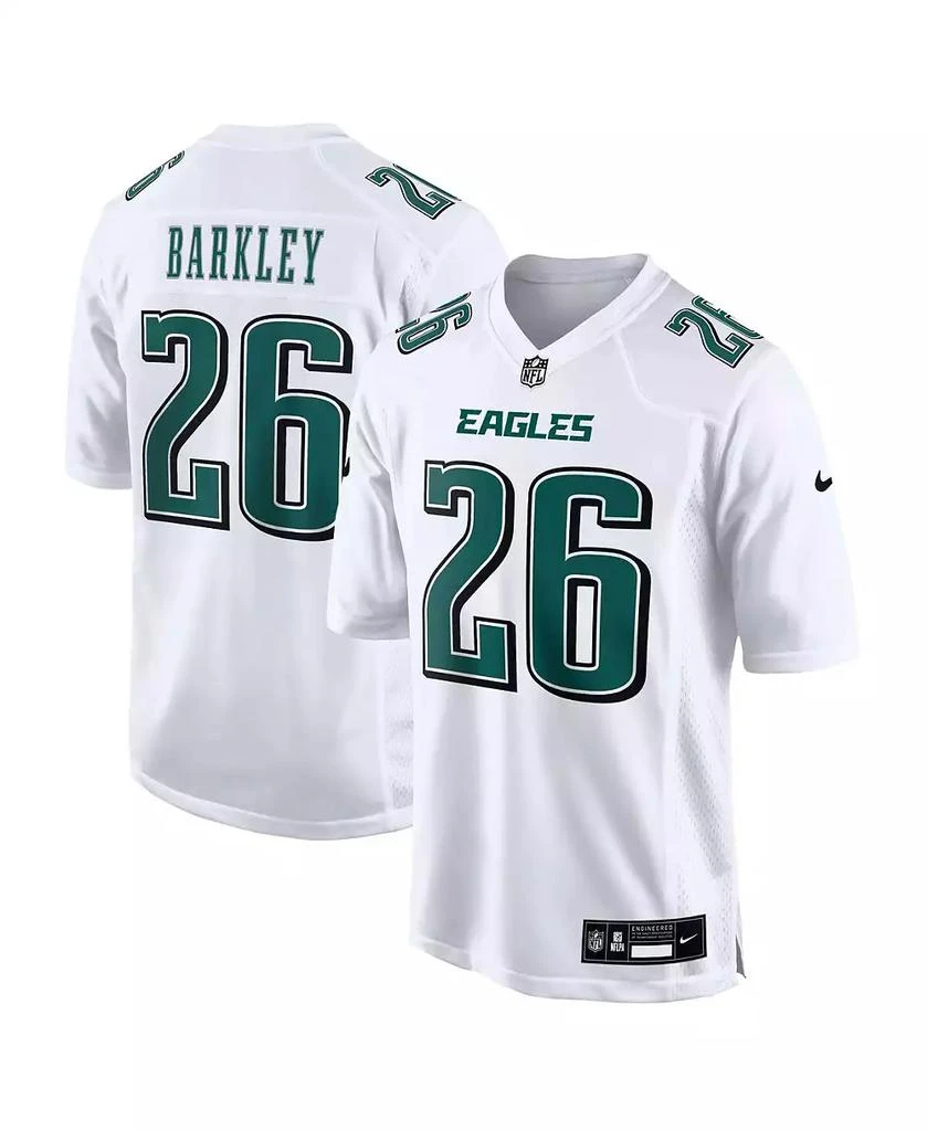 NIKE Men's Saquon Barkley Tundra White Philadelphia Eagles Fashion Game Jersey 1