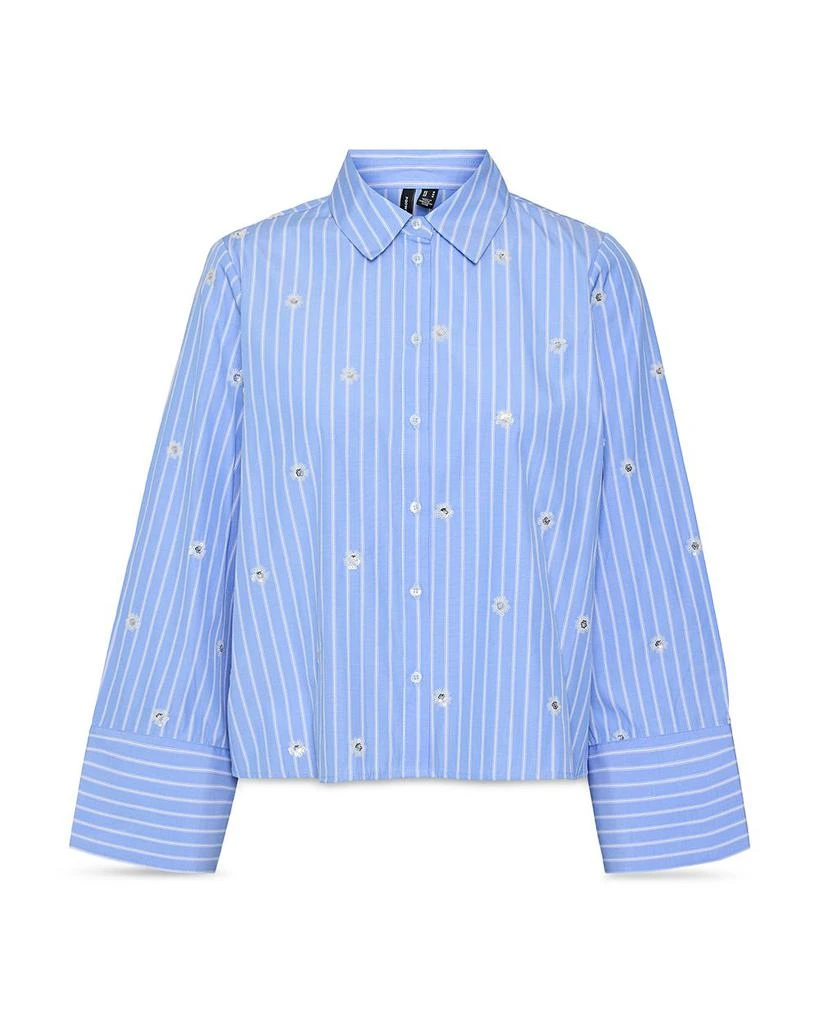 VERO MODA Leila Sequined Striped Shirt 6