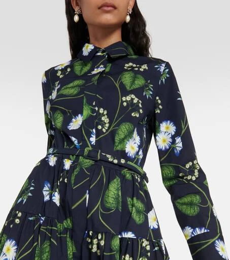 Oscar de la Renta Morning Glory cotton midi dress 4