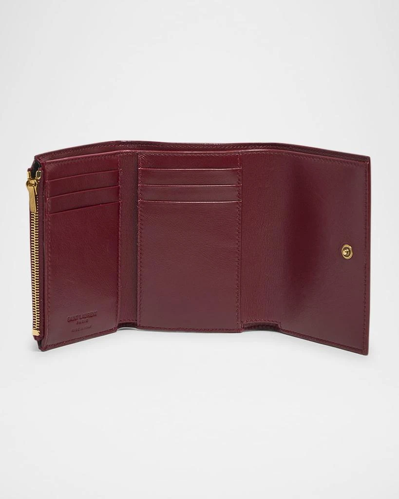 Yves Saint Laurent Slim Trifold Wallet in Patent Quilted Leather 3