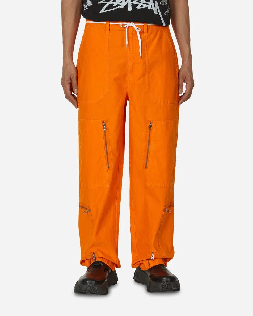 STUSSY Flight Nyco Ripstop Pigment Dyed Pants Orange 1