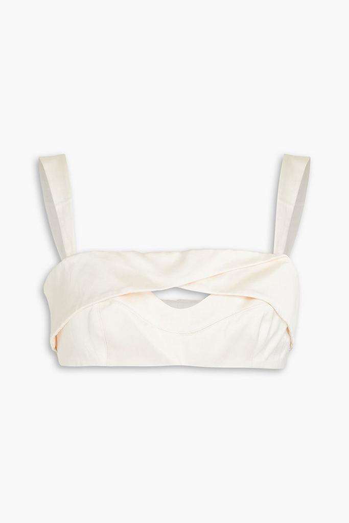 Zimmermann Cutout satin bra top