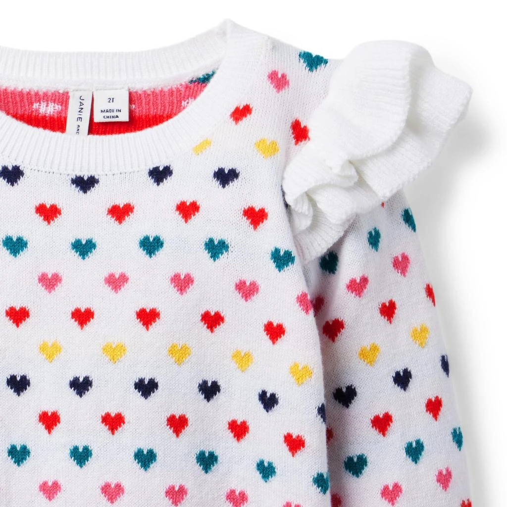 Janie and Jack Rainbow Heart Sweater (Toddler/Little Kid/Big Kid) 3