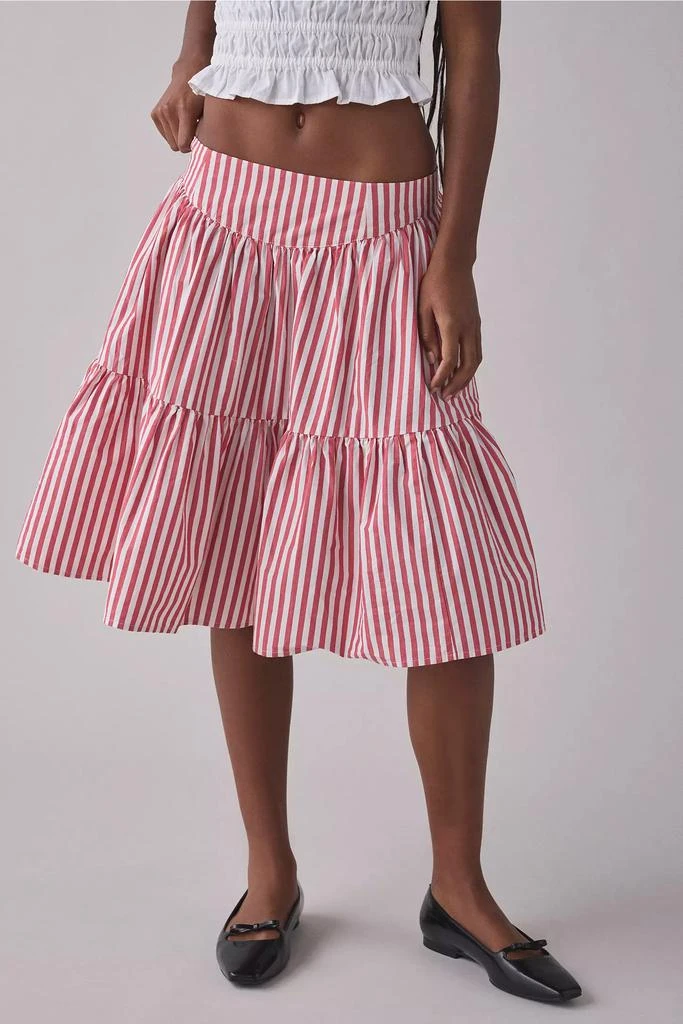 Kimchi Blue Kimchi Blue Malia Tiered Cotton Midi Skirt 2