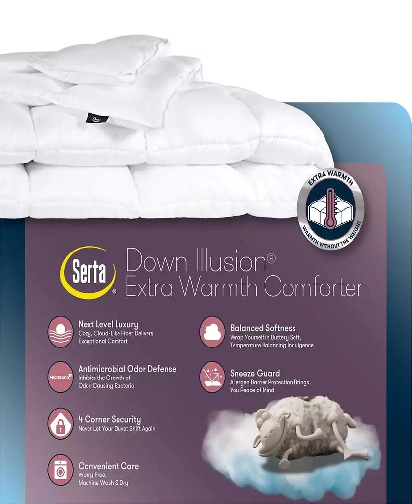 Serta Down Illusion Antimicrobial Down Alternative Extra Warmth Comforter - 3