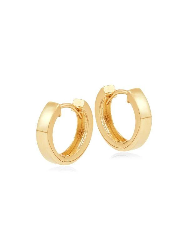 Saks Fifth Avenue 14K Yellow Gold Round Huggie Earrings 3
