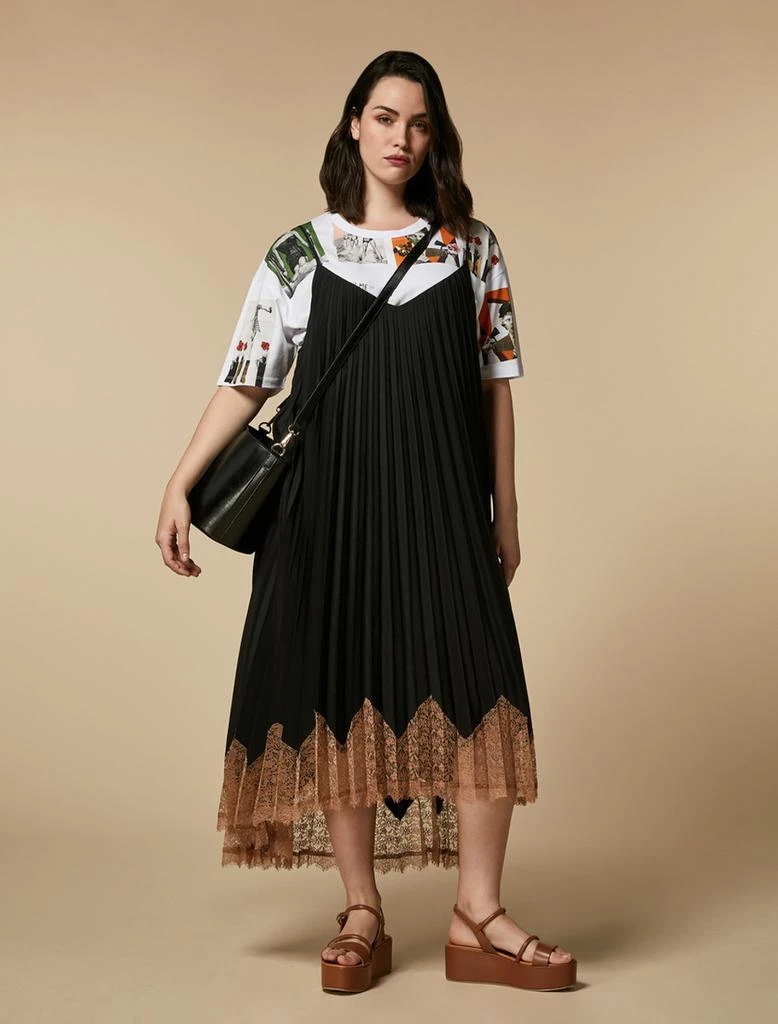 chinese dress ladies Plus Size Black Sleeveless Lace Dress at Maria Vincent Boutique 2X main image 0