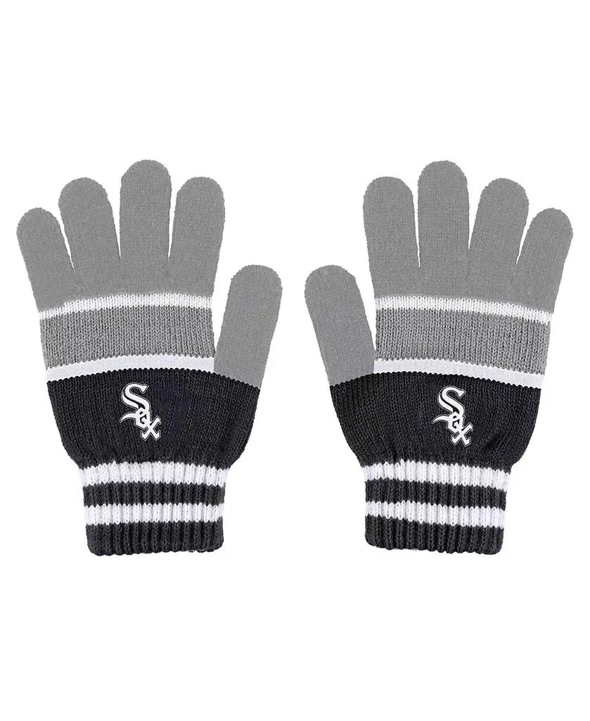 WEAR by Erin Andrews Women's Chicago White Sox Stripe Glove and Scarf Set 2