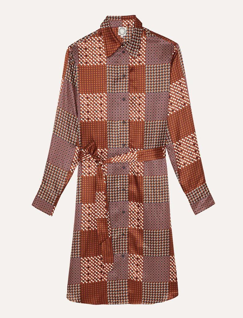 INES DE LA FRESSANGE Camel patchwork love dress