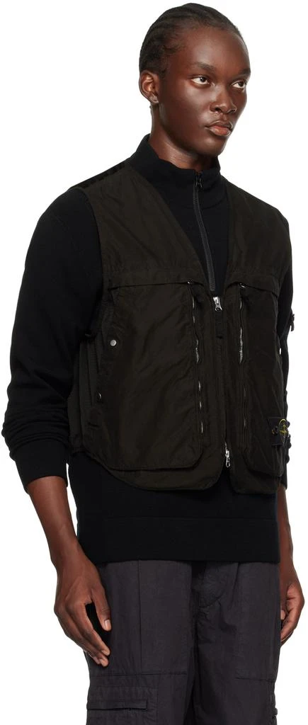 Stone Island Black Garment-Dyed Vest 2