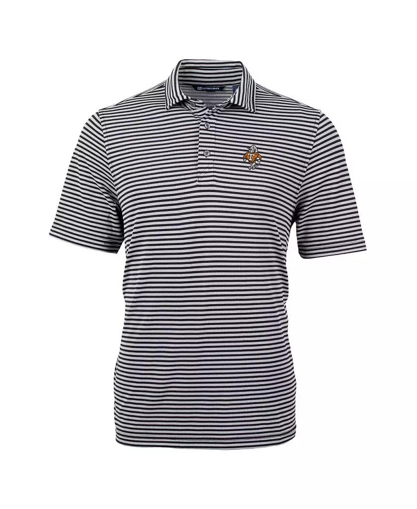 Cutter & Buck Men's Black/White Tennessee Volunteers Vault DryTec Virtue Eco Pique Stripe Polo
