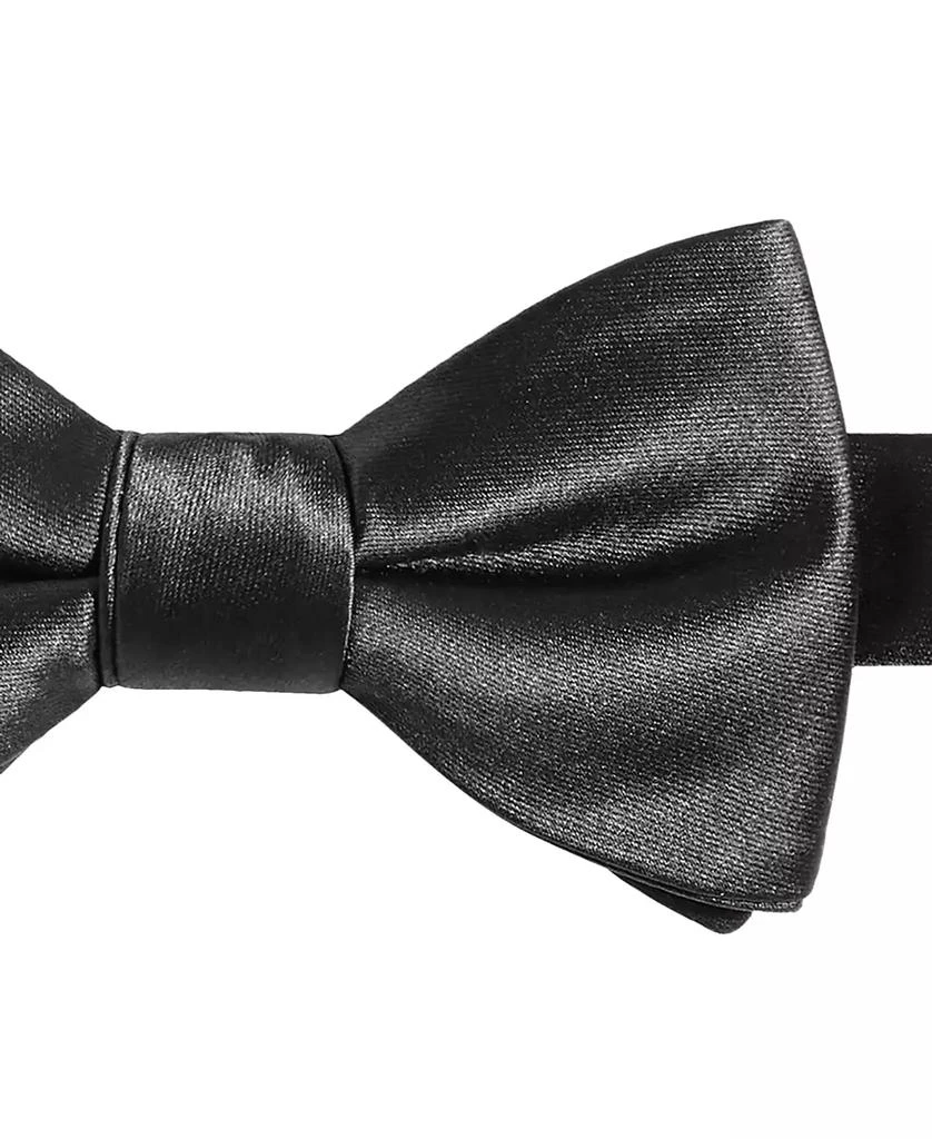 Tayion Collection Men's Black & Gold Solid Bow Tie 2