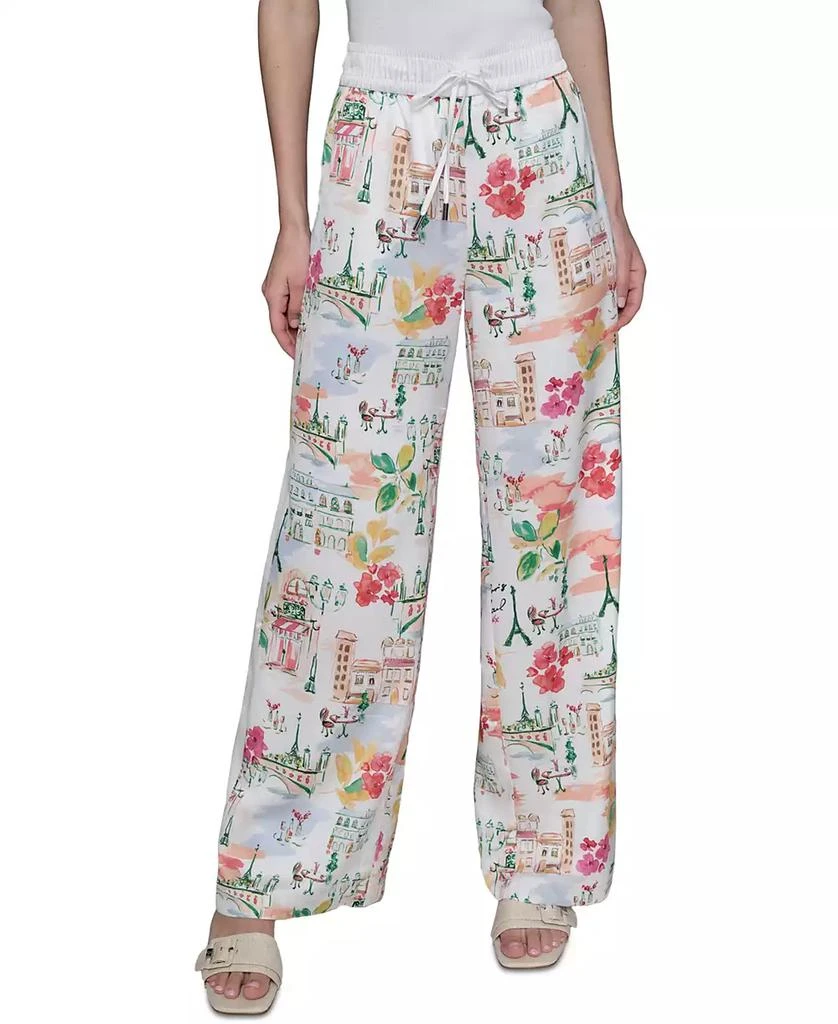 Karl Lagerfeld Paris Women
s Printed Pull-On Pants, P/XS-X 2