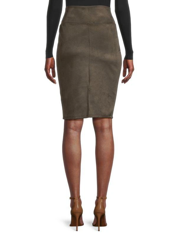 Renee C. Faux Suede Pencil Skirt 2