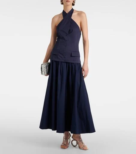 Staud Harrington chino and poplin maxi dress 2