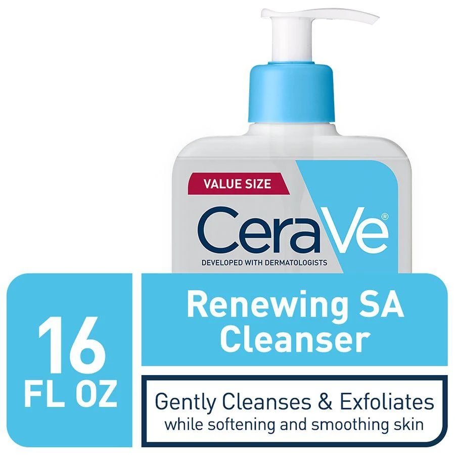 CeraVe Renewing SA Cleanser Exfoliating Salicylic Acid Face Wash for Normal Skin 3