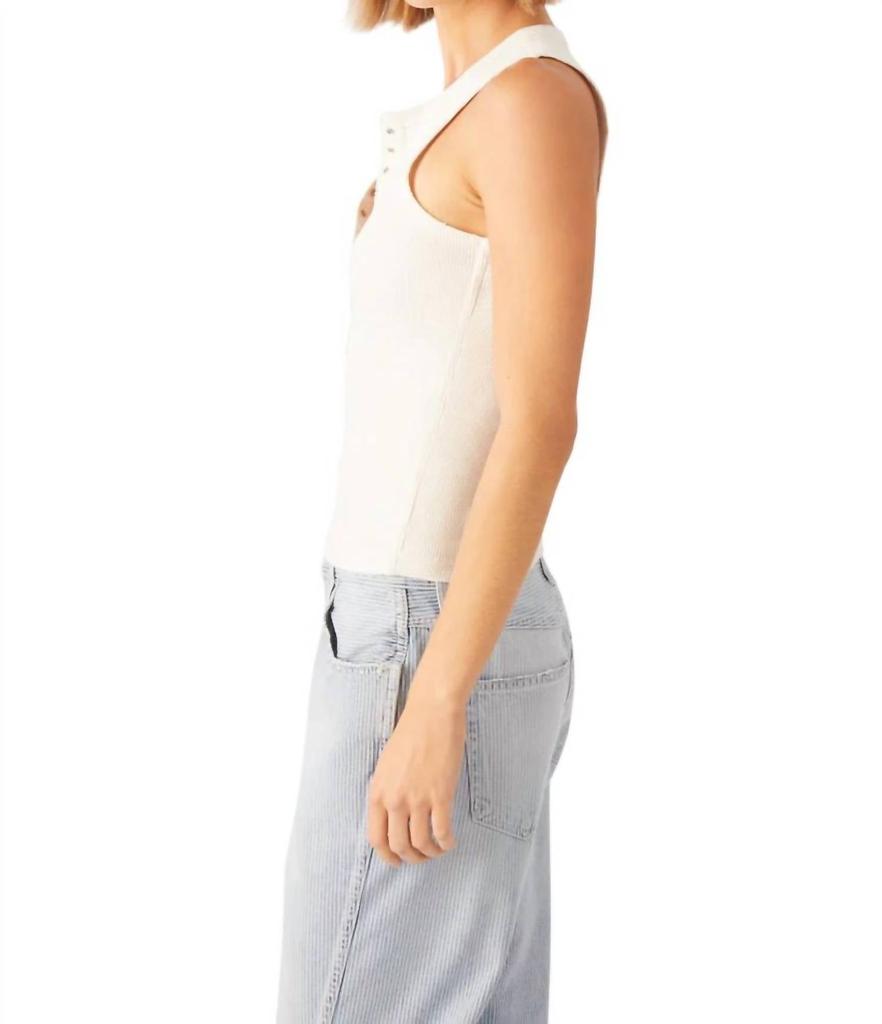 AMO Frances Tank Top In Eggshell