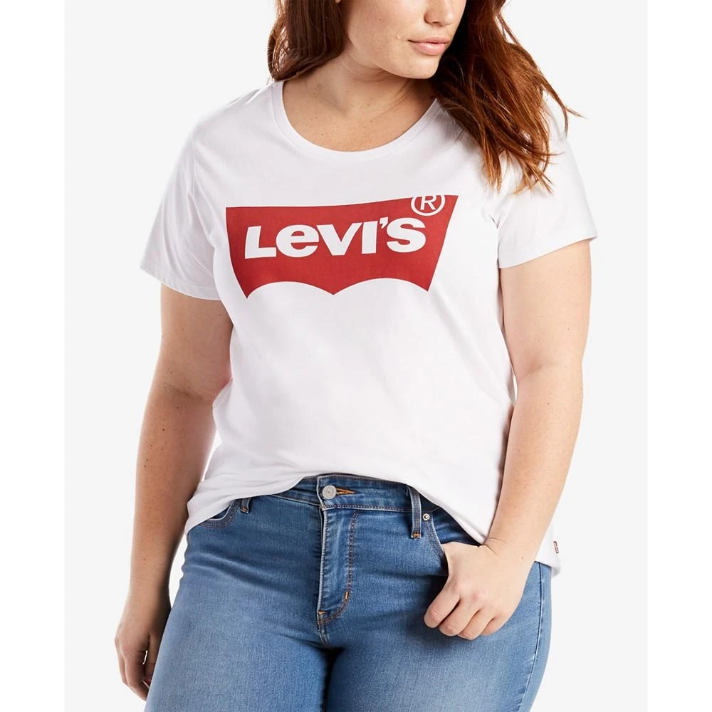 Levi's Trendy Plus Size Perfect Logo Cotton T-Shirt