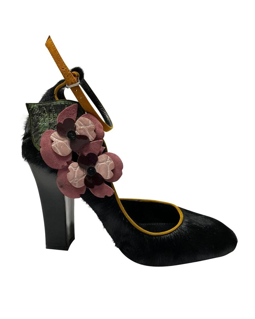 Fabrizio Viti Violets For Your Fur Pumps in Black Fur 1