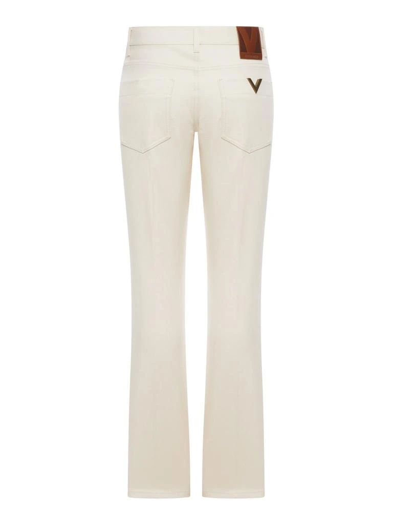 Valentino Valentino Logo Plaque Straight Leg Pants 2