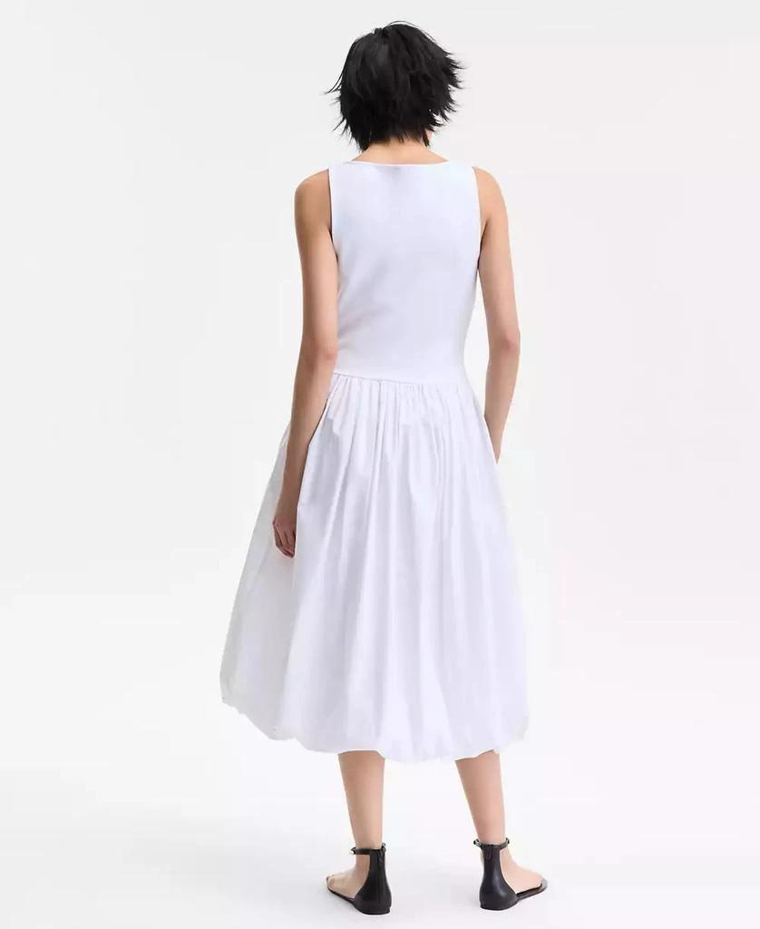 INC International Women's Mixed-Media Bubble-Hem Midi Dress, Exclusively at Macy's 2