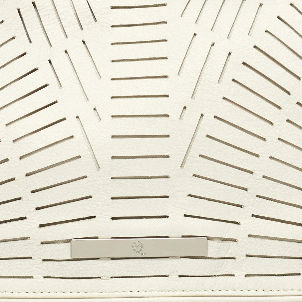 Alexander McQueen McQ by Alexander McQueen Off White Laser Cut Fold Over Clutch 5