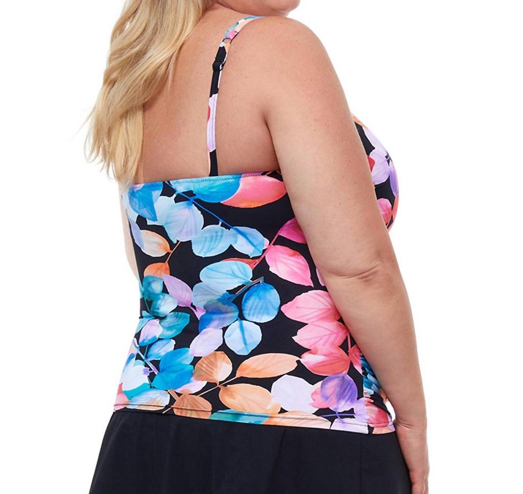 Profile by Gottex Plus Size Shirred Underwire Tankini Top