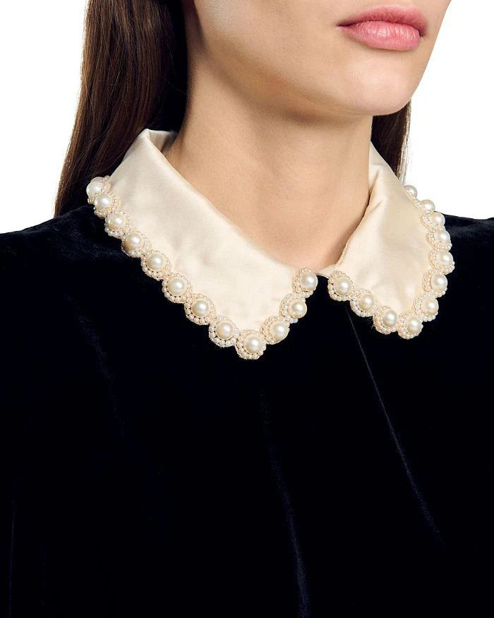 Sandro Paola Velvet Dress 4