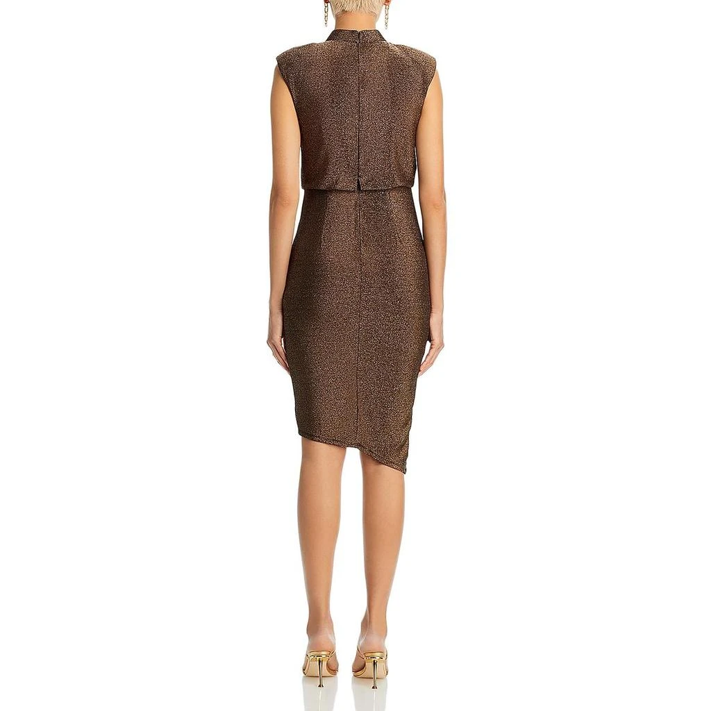 brown dress with white polka dots Haylie Brown Polka Dot Off Shoulder Mini Dress