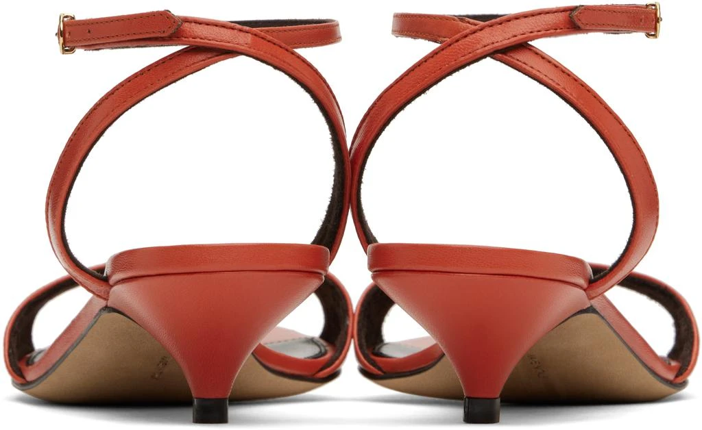 The Row Orange Vika Ankle Strap Kitten Heeled Sandals 2