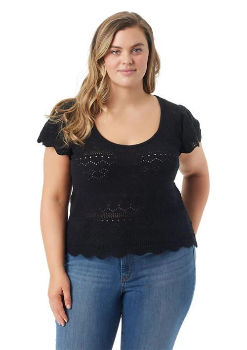 Jessica Simpson Simpson Plus Size Jete Short Sleeve Top 1