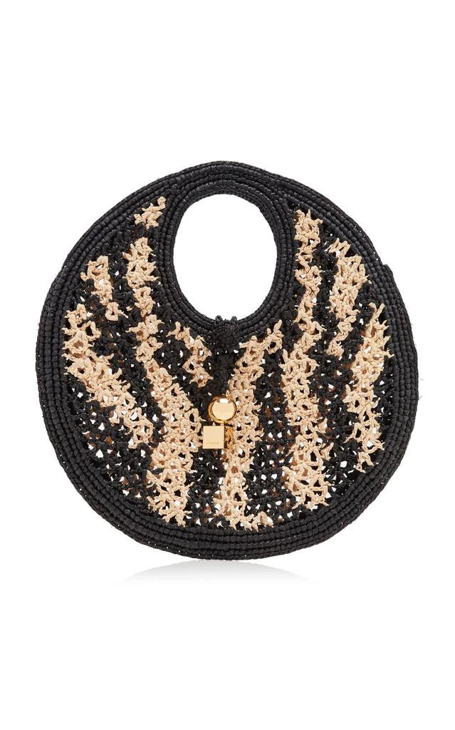 Jacquemus Jacquemus - The Spiaggia Raffia Tote Bag - Black/white - OS - Moda Operandi 1