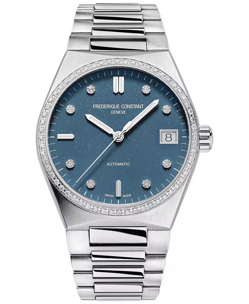 Frederique Constant Women's Swiss Automatic Highlife Diamond (5/8 ct. t.w.) Stainless Steel Bracelet Watch 34mm