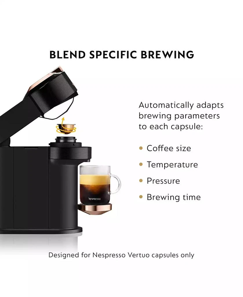Nespresso Vertuo Next Premium Coffee and Espresso Machine by De'Longhi in Black Rose Gold 10