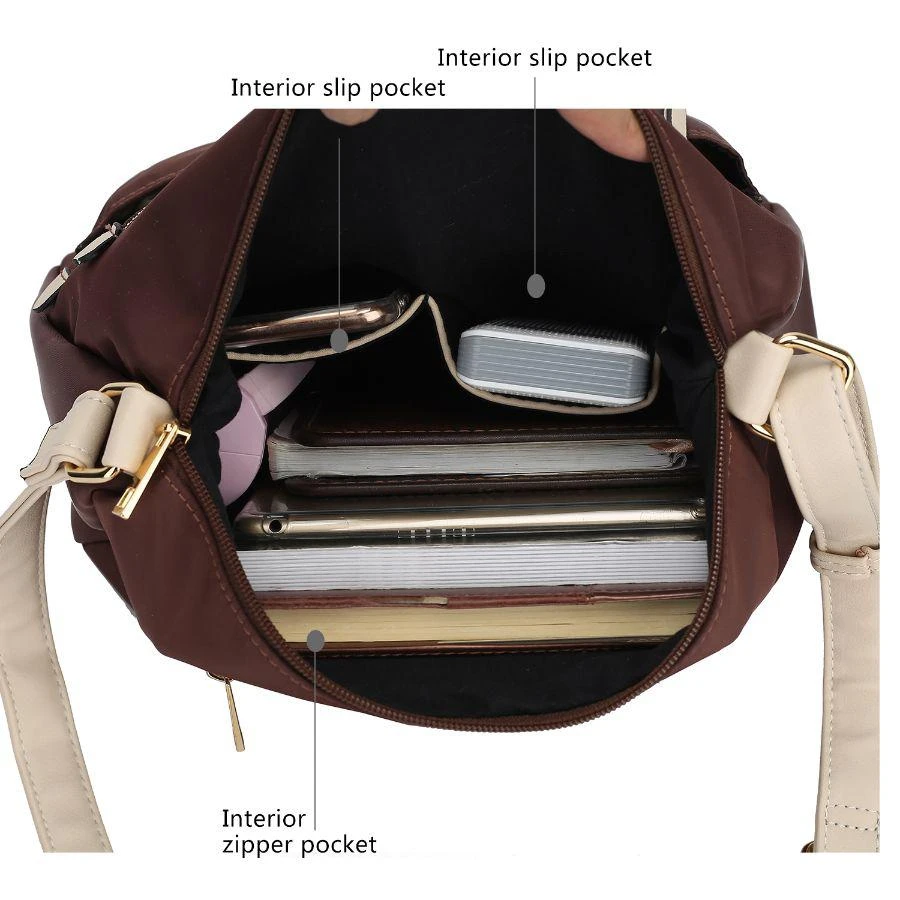 MKF Collection By Mia K. Serena Color-Block Nylon Women’s Shoulder Bag 5